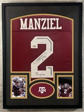 Johnny Manziel Signed Jersey Framed INSCRIPTION W/ Tristar COA Texas A&M Aggies