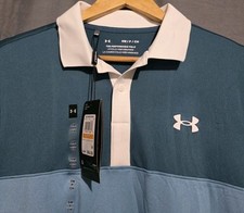 New Under Armour Shirt Men S Performance 3.0 Colorblock Stretch Golf Polo READ