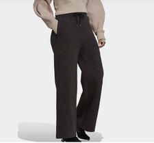 ADIDAS Badge of Sport Pants Woman  s Wide Leg Size Small Dark Gray/Blue