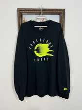 Nike Challenge Court Maglia Manica Lunga Felpa Agassi Grande Logo Uomo Taglia L