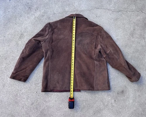 Schott Bros. Rancher Brown Suede Western Jacket Wool Fur Lined  Size 48 image 6