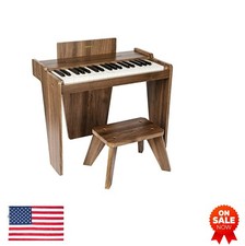 Kids Piano Keyboard 37 Keys Digital Toy Piano with Bench Songbook Stickers