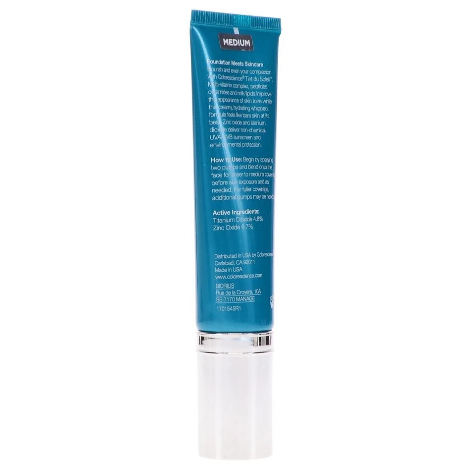 Colorescience • Tint du Soleil SPF 30 UV Protective Foundation • MEDIUM • 1oz - Image 3 of 4