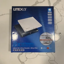 LITE-ON 8x External DVD/CD Writer Optical Drive eBAU108-11 Ultra Slender