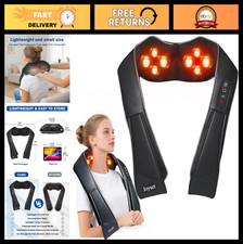 Neck and Back Massager with Heat - 4D Deep Tissue Shiatsu Pain Relief, Gift Idea