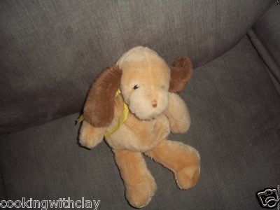 PLUSH DOLL FIGURE HEADS N TALES BABY NURSERY  TOY RATTLE PUPPY DOG SHAKER