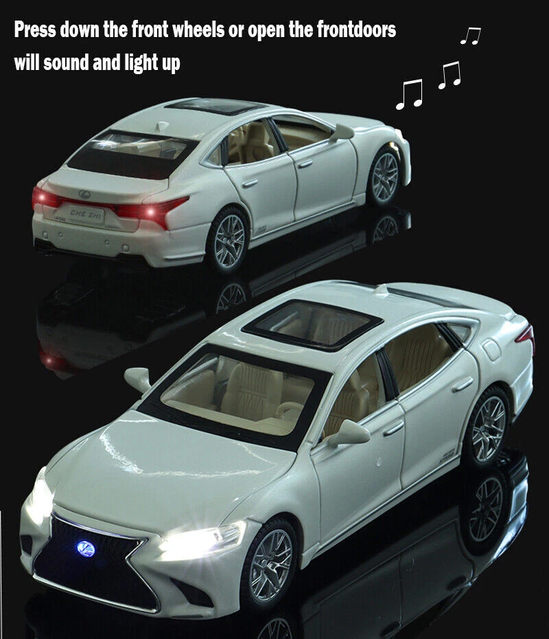 1/32 Lexus LS500h Alloy Diecast Model Car Toy Collection Sound&Light Kids Gift - Image 3 of 4