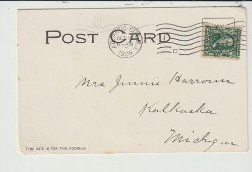 POSTCARD HOTEL DENNIS ATLANTIC CITY NEW JERSEY - 1906 - Picture 2 of 2