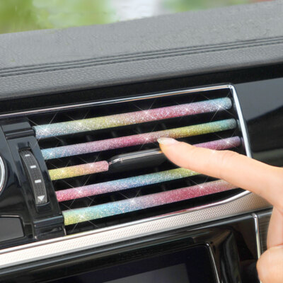 10x Car Air Conditioner Outlet Decoration Strip Cover Car Interior Accessories
