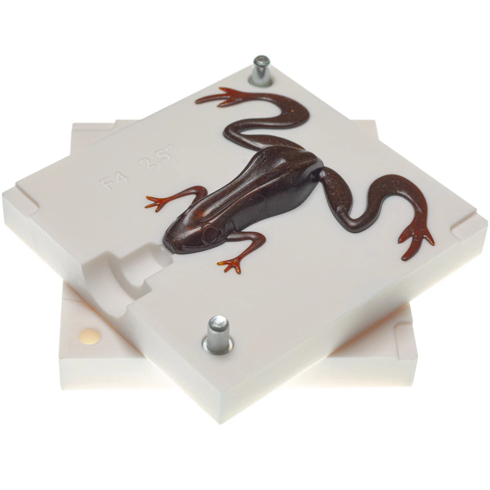 Molde de cebo Kicker Frog señuelo sapo plástico suave 50-75 mm Foto 3 de 4