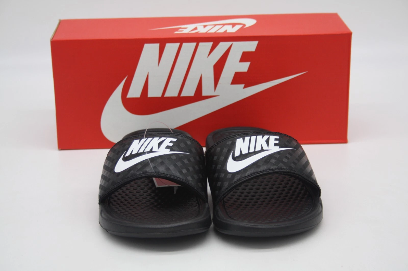 Nike Benassi JDI 343881 011 sandali slides neri motivo diamante DONNA