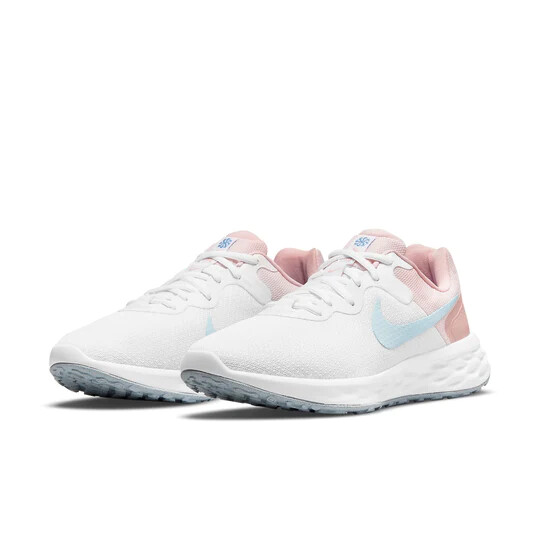 ｃｄ6 Nike Revolution 6 DC3729-100 Womens US 8 Pink White Running