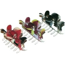 Women Girls Hair Claw Jaw Clip Colorful 1990s Retro Fashion Print Made in France