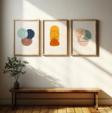Set of 3 Prints , Minimalist Wall Decor ,Wall Art Prints, Printable Living Room