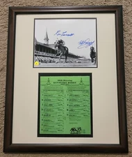 Secretariat Kentucky Derby Commemorative Double Signed Turcotte Pincay