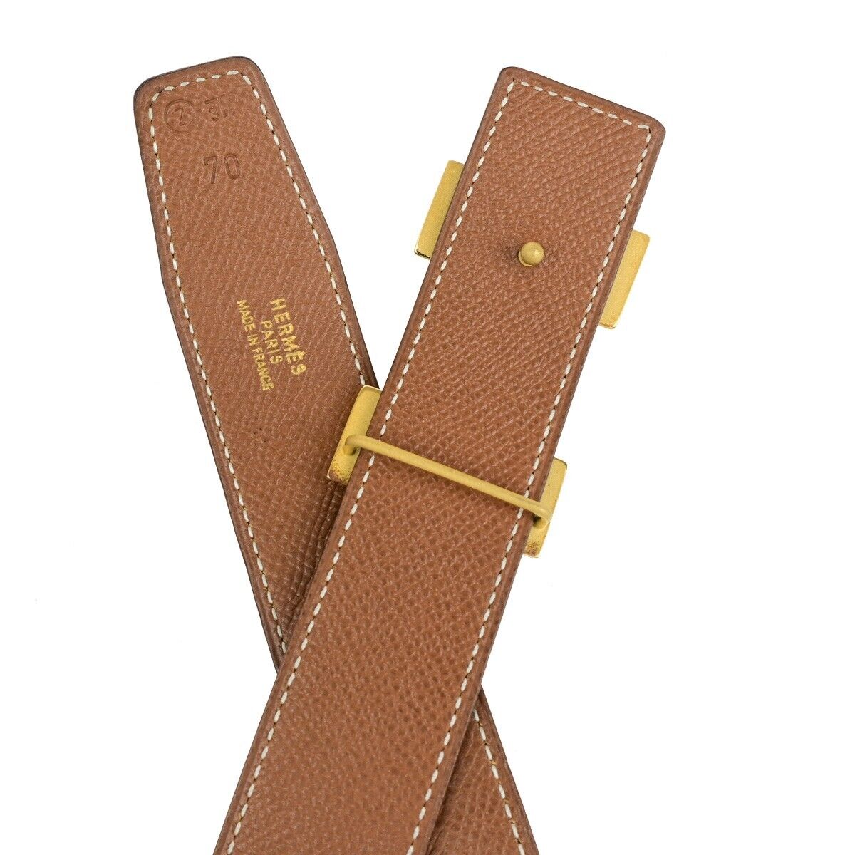 HERMES H Logo Constance Reversible Buckle Belt #70 Leather HERMES H Logo Constance Reversible Buckle Belt #70 Leather