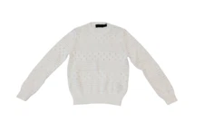 Polo Ralph Lauren Girl Open Knit Sweater White