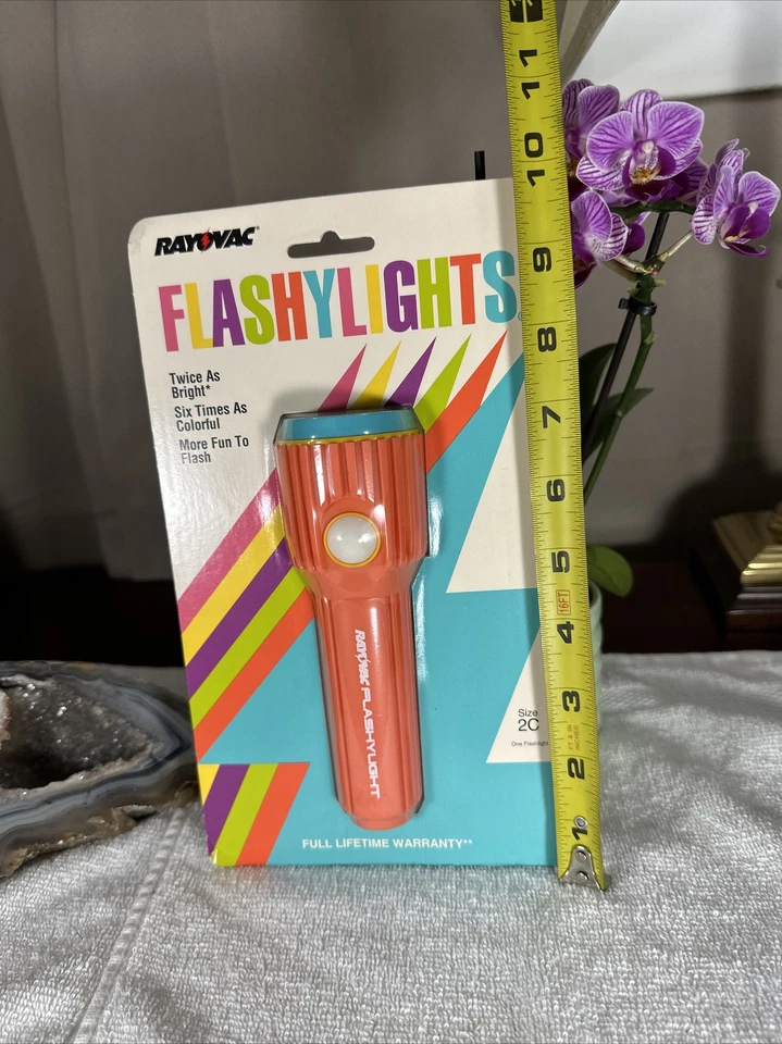 De colección DEADSTOCK Nuevo RAYOVAC Luces Intermitentes Linterna Colorida 2C FL2C Foto 2 de 4