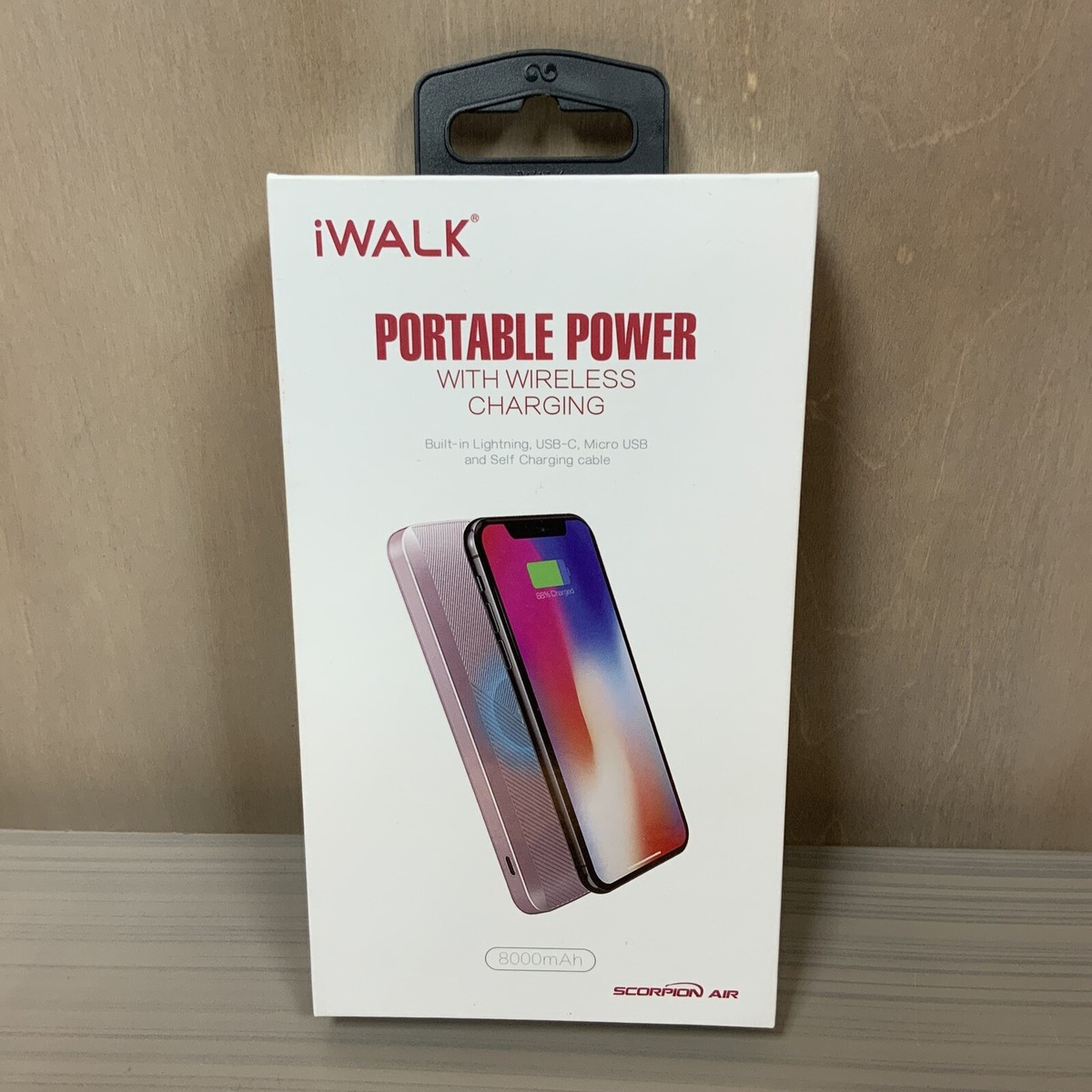 iWalk Portable Power With Wireless Charging Built-In Lightening