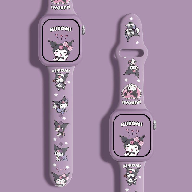 Kawaii Kuromi Cinnamoroll for Apple watch-band 45mm 44mm 40mm