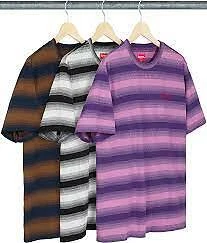 Supreme Gradient Haut rayé S/S violet M F/W 18