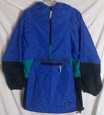 L.L. Bean Vintage 90's Kids XL~Aztec Colorblock 1/2 Zip Anorak Jacket USA Made