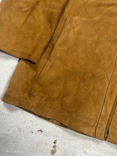 Hugo Boss Goat Skin Leather Suede Jacket Distressed 54 - Picture 3 of 19