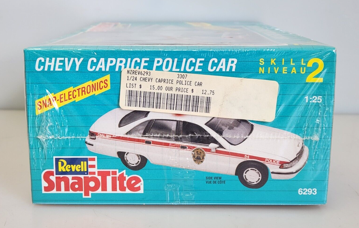 1993 Revell Chevy Caprice Police Car 1/25 SnapTite Model Kit 6293
