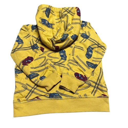 Carter's Yellow Cars Print Hooded Sweatshirt Road Casual Theme Toddler Size 2T - Picture 6 of 7