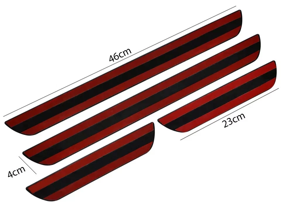 Listones de entrada deportivos cromados acero inoxidable 4 piezas para VW T-CROSS - Imagen 4 de 4