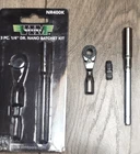 VIM Tools 3pc 1/4" dr + 1/4" Hex Stubby Nano Ratchet w/ Extension #NR400K