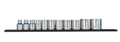 VIM Tools 12 Pc. 3/8'' Dr. SAE Socket Set W/ 12'' Blue Magrail S600
