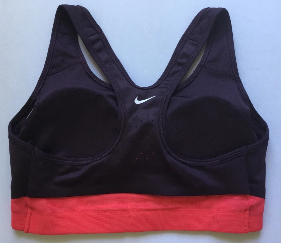 Nike Pro Women’s Classic Swoosh Bra Medium Support Purple AJ4281 - Image 2 of 3