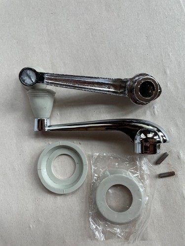 VW Beetle, Karmann Ghia Window Crank 6 pc Kit. 1956-1967. Chrome- "Grey knob" - Bild 2 von 2