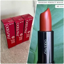 3x Shiseido Perfect Rouge Lipstick RD514 Dragon - Full Size 4 g / 0.14 Oz New