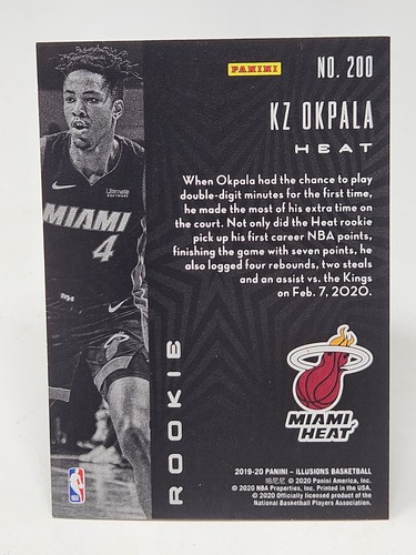 KZ Okpala ROOKIE Trophy Collection Starlight Illusions Miami Heat RC Card #200 - Picture 2 of 2