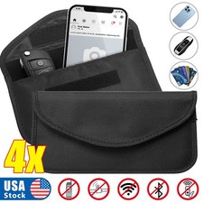 1-4pcs Faraday Bags for Phone and Car Keys, Signal Blocking Key Pouch Anti Theft