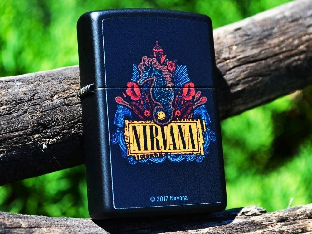 Nirvana Seahorse Zippo Lighter - Kurt Cobain - Dave Grohl - All
