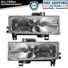 Headlight Assembly Set Fits 96-02 Chevrolet GMC GM2502176 GM2503176