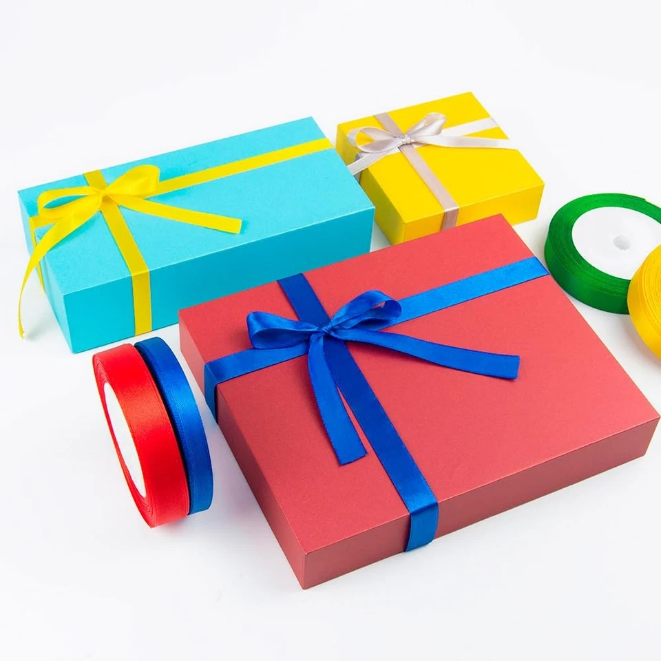 3/8 Inches x 25 Yards Red Satin Ribbon Solid Fabric Ribbons for Crafts, Weddi... - Image 3 of 4