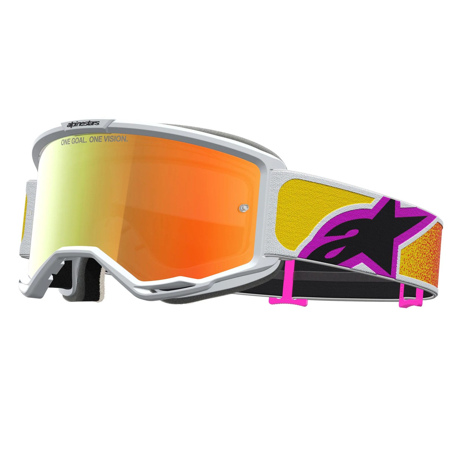 Alpinestars Orange/Red Vision 5 Drag Goggles Mirror Size: One Size - Image 3