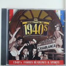 America In The 1940's CD 1999 Famous Headlines & Sports Spoken Word GAA