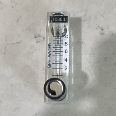 Kobold KFR-1220V2 Variable Area Flow Meter Rotameter 0-10 GPH Water 1/4 in