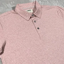 Linksoul Golf Polo Shirt Large Clay Heather Performance Breathable Stretchy