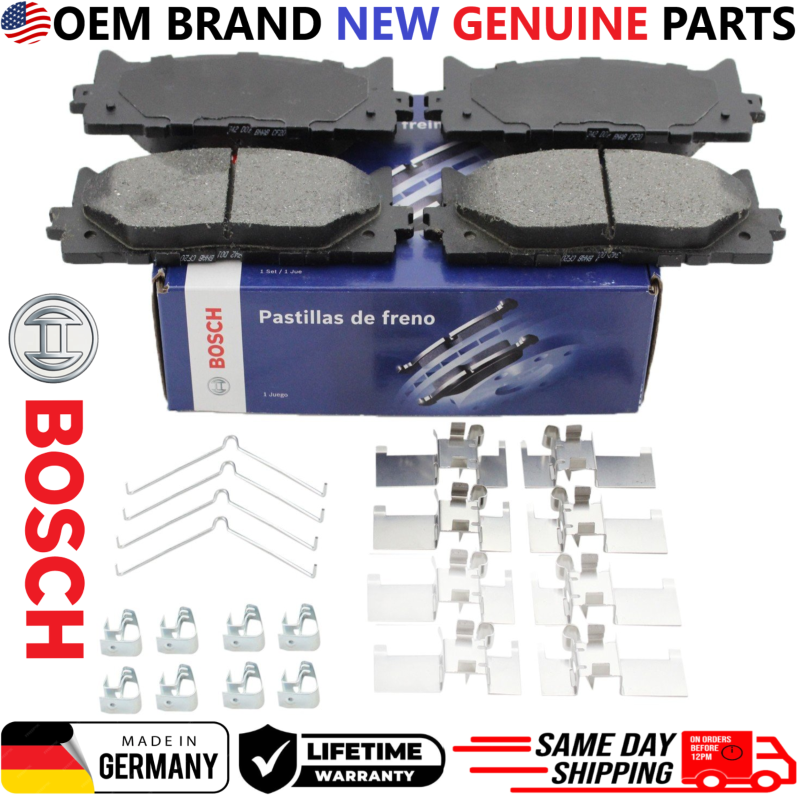 Genuine Bosch BE1293H Rear Brake Pads Fits Chevy Malibu Equinox GMC Terrain