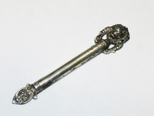 Beautiful RARE Adolf Meyer Lion's Head silver mezuzah late 19th Century Germany