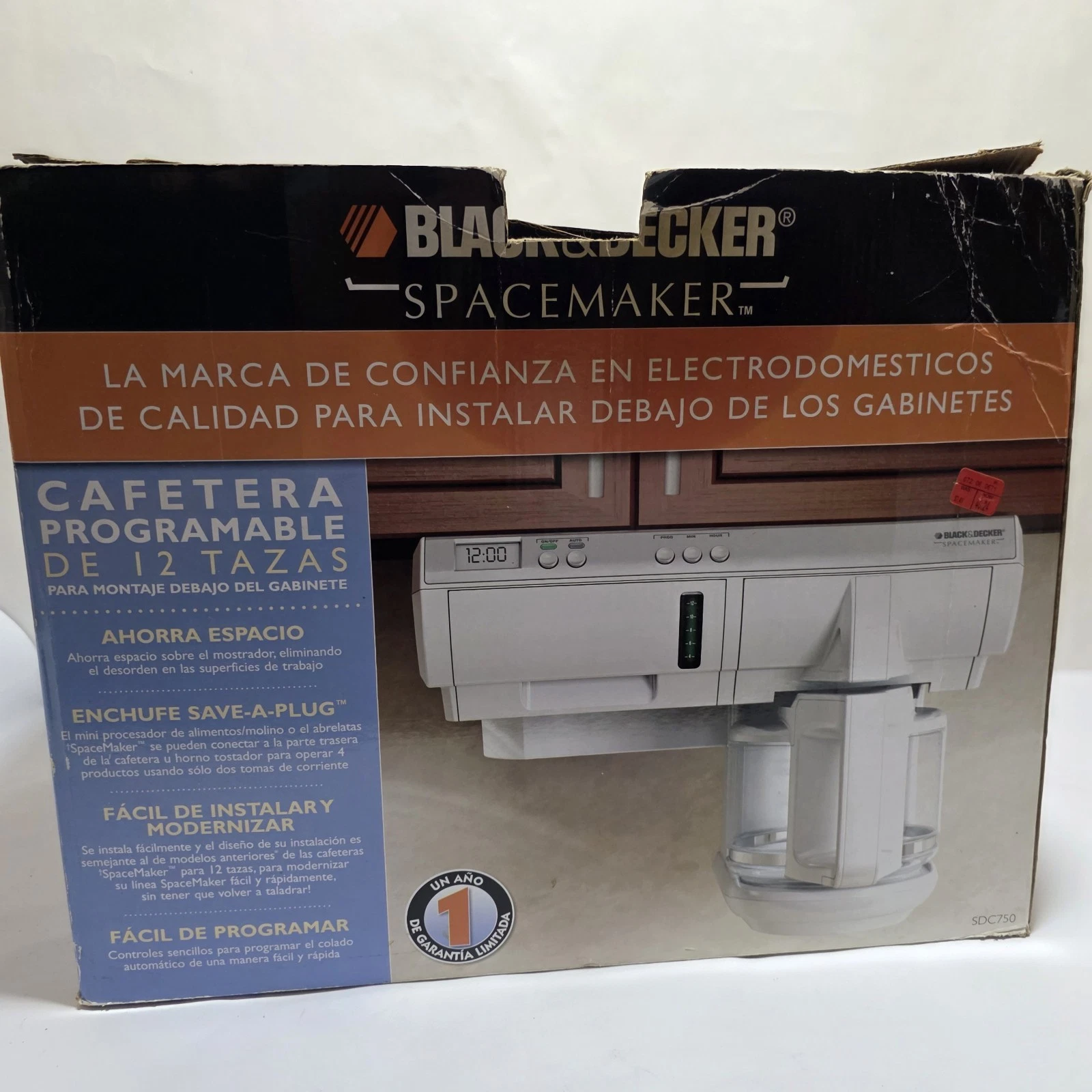 NEW Vintage Black & Decker SDC750 12-Cup Under Cabinet Spacemaker Coffee Maker