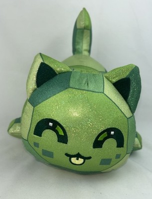 Aphmau Meemeows Plush Emerald Green Cat Large 11  Sparkly Shimmer BG24
