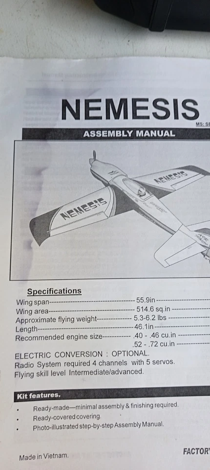 RC Plane 56" Nemesis Seagull Factory Built Model . - Image 2 of 4