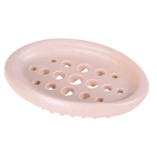 3 Pcs Silicone Soap Dish Bathroom Soap Holder Tray Soap Draining Hollow Out